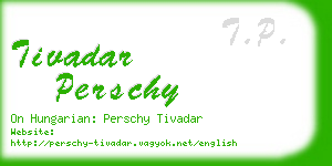 tivadar perschy business card